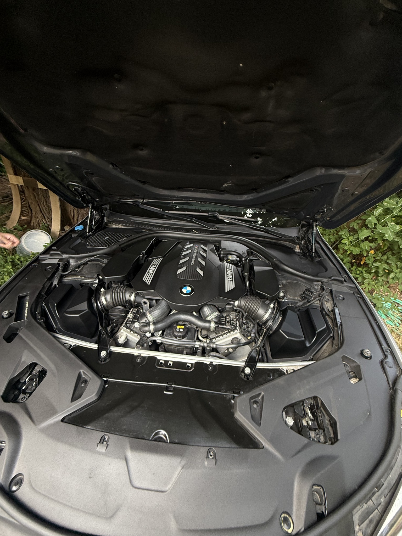 BMW engine-bay inspection