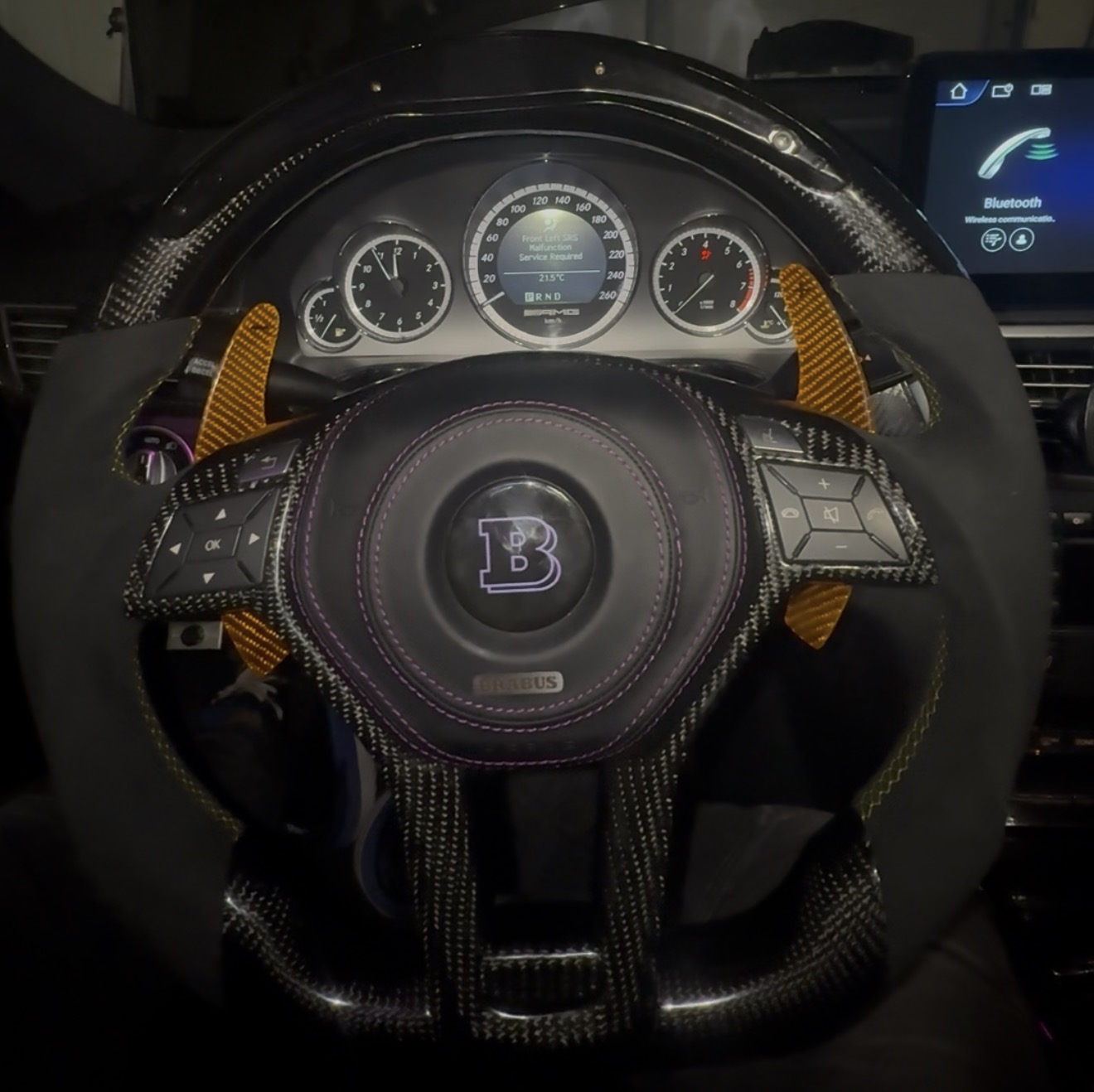 BRABUS carbon steering wheel installed
