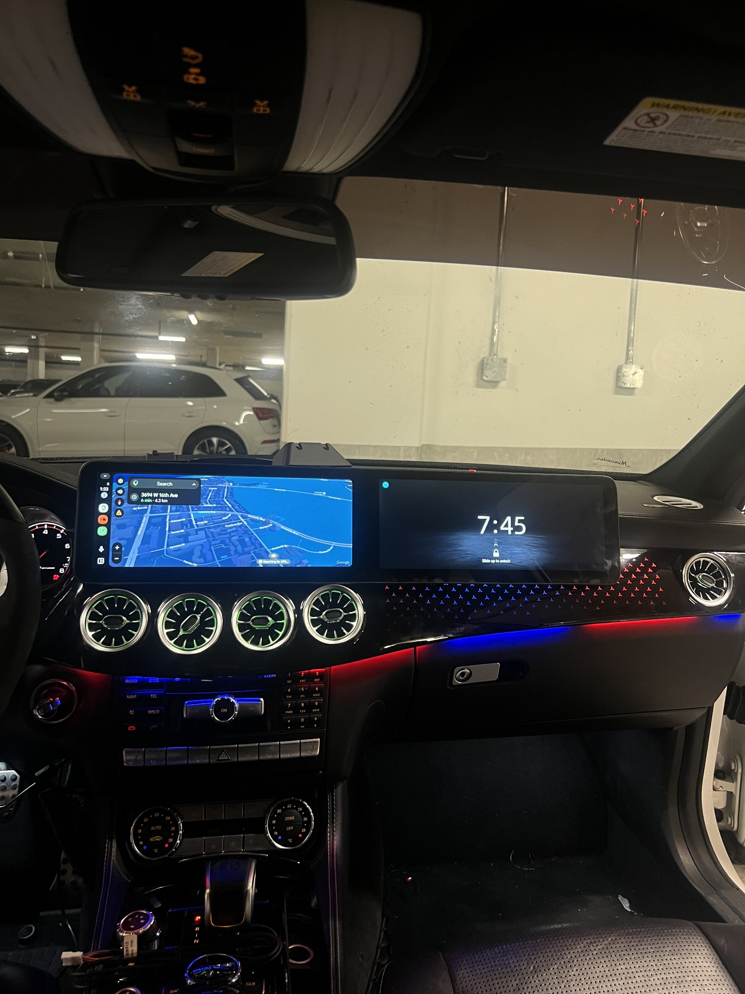 Mercedes dual-screen and ambient-lighting upgrade